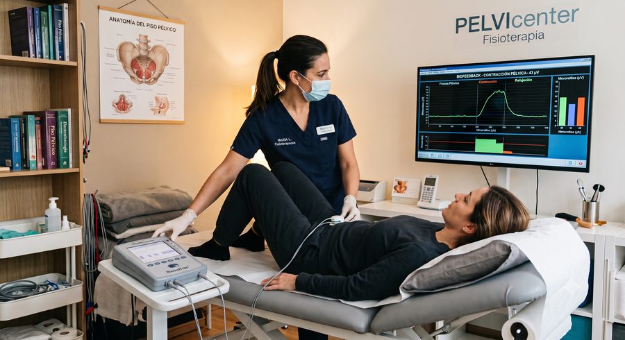 Terapia de piso pélvico con biofeedback y electroestimulación